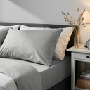 IKEA Funda P/Almohada, Gris claro /2 unidad (50x60cm) DVALA