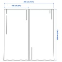 IKEA Cortina Visillo, Blanco C/Cinta de fruncir (145x300cm) ROSENROBINIA