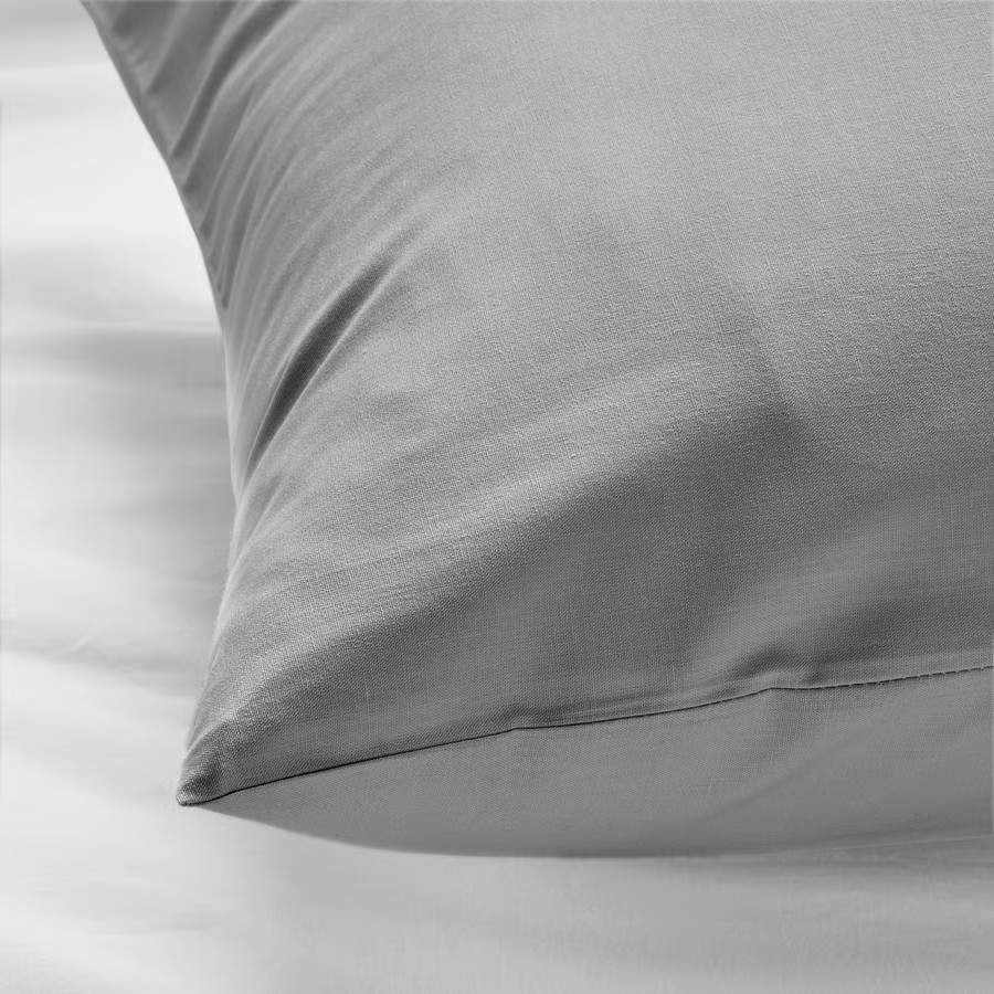 IKEA Funda P/Almohada, Gris claro /2ud (40x90cm) DVALA