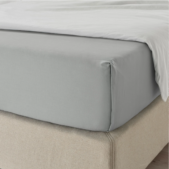 IKEA Sábana doble, Gris claro (240x260cm) DVALA