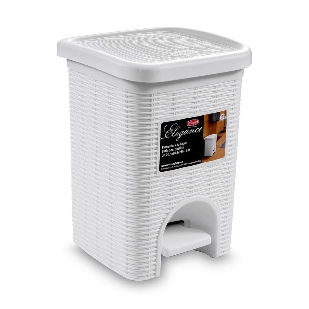 Cesto Plástico P/Basura ELEGANCE STEFANPLAST (6L)