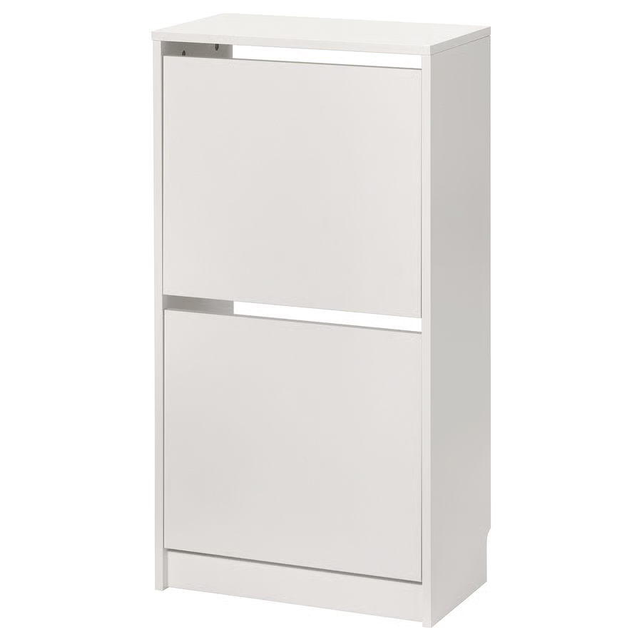 IKEA Zapatero de 2 Compartimentos Blanco (49x28x93cm) BISSA