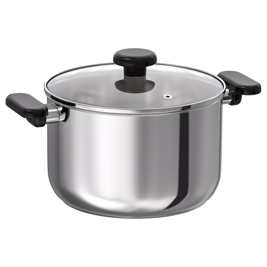 IKEA Olla C/Tapa Vidrio Incoloro 5L MIDDAGSMAT