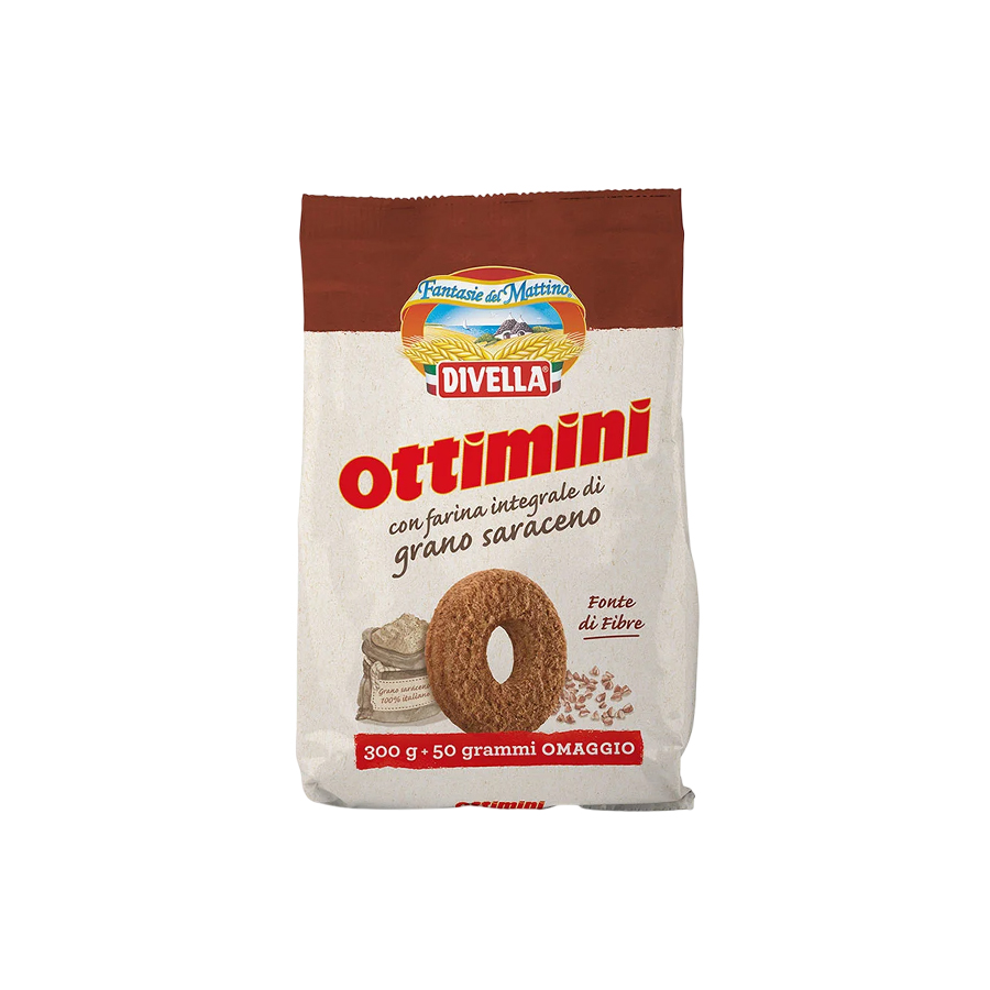 Galleta OTTIMINI Integral de Trigo Sarraceno DIVELLA (350g)