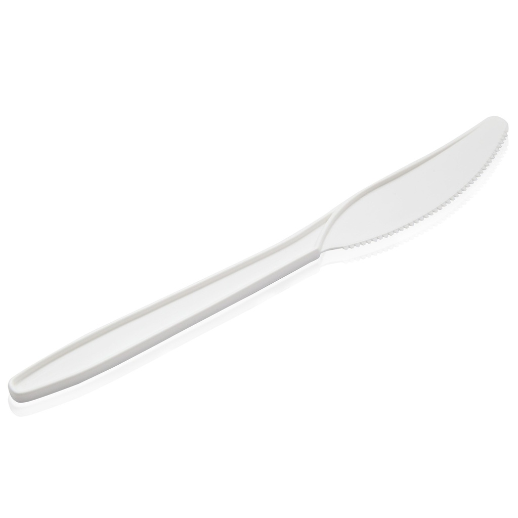 Cuchillo Plástico de PP Blanco 192mm (100u)