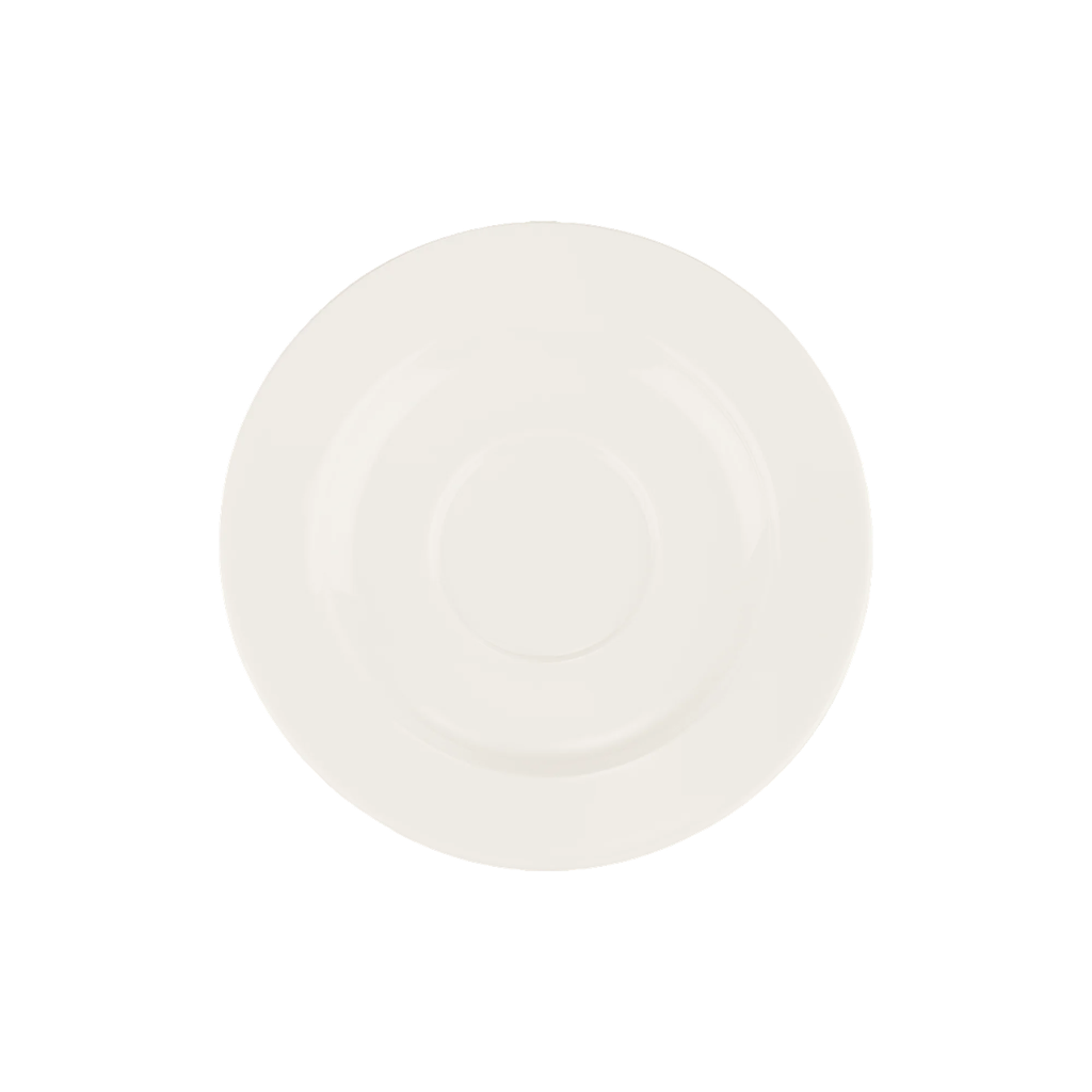 Plato P/Taza de Café C/Leche de Porcelana BANQUET BLANCA BONNA (16cm)