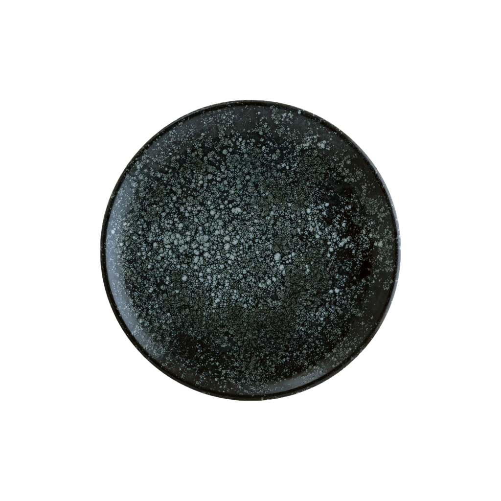Plato Llano de Porcelana COSMOS BLACK GOURMET BONNA (25cm)
