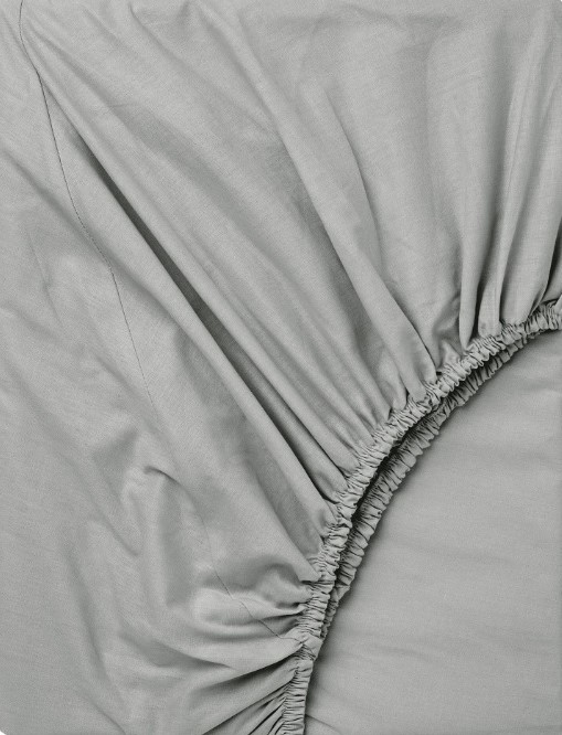 IKEA Sábana Bajera Gris Claro (160x200cm) DVALA