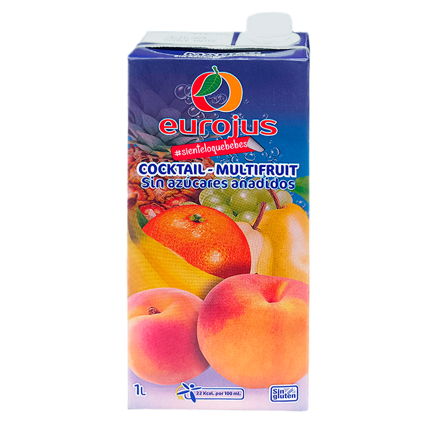Néctar Cocktail de Frutas sin azúcar EUROJUS (1L)