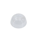 Tapa Plástica de PET Tipo Domo Transparente con Orificio Central en X 98mm (50u)